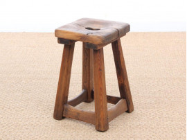 Antic swedish pine stool