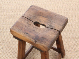 Antic swedish pine stool