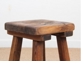 Antic swedish pine stool