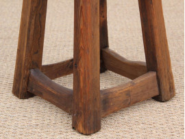 Antic swedish pine stool