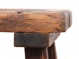 Antic swedish pine stool