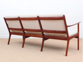 Mid-century modern sofa 3 seats by Ole Wanscher model PJ112