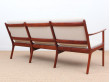 Mid-century modern sofa 3 seats by Ole Wanscher model PJ112