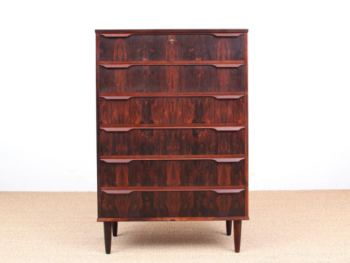 Commode ou semainier scandinave en palissandre de Rio Commode ou semainier scandinave en palissandre de Rio