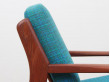 Paire de fauteuils scandinaves Modèle  GE 88 en teck (Revêtement au choix)