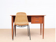 Mid-Century modern small standing desk in teak