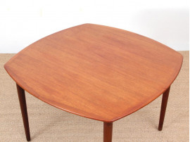 Mid-Century modern dining table in teak by H. W. Klein, 4/10 seats