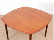 Mid-Century modern dining table in teak by H. W. Klein, 4/10 seats