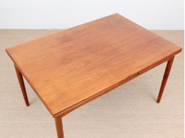 Table de repas scandinave rectangulaire en teck, modèle 153. 6/10 pers