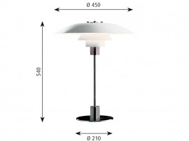 lampe de table scandinave à poser PH 4/3. Edition neuve