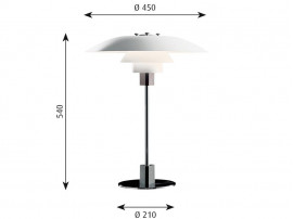 Mid-Century  modern scandinavian table lamp PH 4/3 by Poul Henningsen for Louis Poulsen