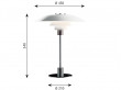 Mid-Century  modern scandinavian table lamp PH 4/3 by Poul Henningsen for Louis Poulsen