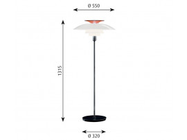 Mid-Century  modern scandinavian floor lamp PH 80 by Poul Henningsen for Louis Poulsen