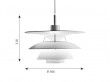 Mid-Century  modern scandinavian pendant lamp PH 5-4½ Charlottenborg by Poul Henningsen for Louis Poulsen