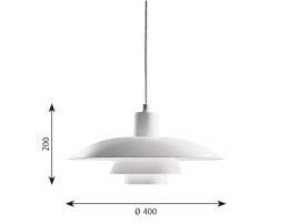 Mid-Century  modern scandinavian pendant lamp PH 4/3 by Poul Henningsen for Louis Poulsen