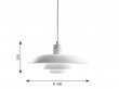 Mid-Century  modern scandinavian pendant lamp PH 4/3 by Poul Henningsen for Louis Poulsen