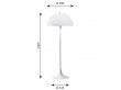 Mid-Century  modern scandinavian floor lamp Panthella by Poul Henningsen for Louis Poulsen