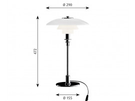 Mid-Century  modern scandinavian table lamp PH 3/2 by Poul Henningsen for Louis Poulsen