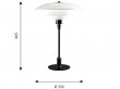 Mid-Century  modern scandinavian table lamp PH 31⁄2-21⁄2 glass by Poul Henningsen for Louis Poulsen