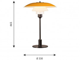 Lampe de Table scandinave PH 31⁄2-21⁄2 métal & verre. Edition neuve
