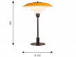 Lampe de Table scandinave PH 31⁄2-21⁄2 métal & verre. Edition neuve