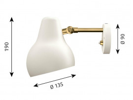 Mid-Century  modern scandinavian wall lamp VL38 by Vilhelm Lauritzen for Louis Poulsen