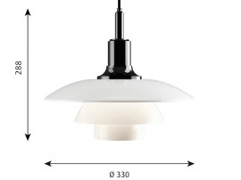 Mid-Century  modern scandinavian pendant lamp PH 31⁄2-3 by Poul Henningsen for Louis Poulsen