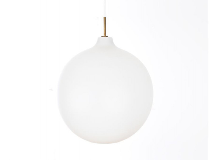 Danish mid-century modern pendant light in opal model Wohlert 40 cm