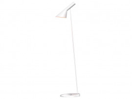 Mid-Century  modern scandinavian floor lamp AJ white by Arne Jacobsen for Louis Poulsen.