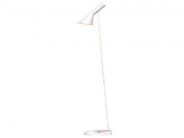 Mid-Century  modern scandinavian floor lamp AJ white by Arne Jacobsen for Louis Poulsen.