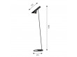 Mid-Century  modern scandinavian floor lamp AJ black by Arne Jacobsen for Louis Poulsen.