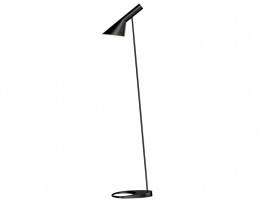 Mid-Century  modern scandinavian floor lamp AJ black by Arne Jacobsen for Louis Poulsen.