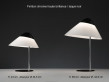 Lampe de table ou de bureau scandinave Opala. 2 tailles. Edition neuve. 