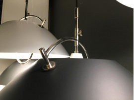 Mid-Century  modern scandinavian pendant lamp L037 black by Hans Wegner, with cable lift.