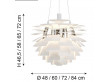 Suspension scandinave PH Artichoke cuivre, 4 tailles. Edition neuve