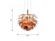 Mid-Century  modern scandinavian pendant lamp PH Artichoke copper, 4 sizes, by Poul Henningsen for Louis Poulsen