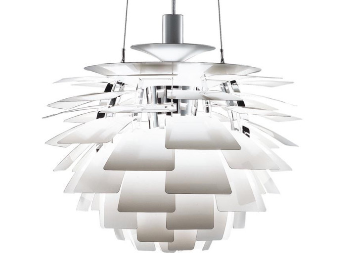 Mid-Century modern scandinavian pendant lamp PH Artichoke White, 4 sizes by  Poul Henningsen for Louis Poulsen