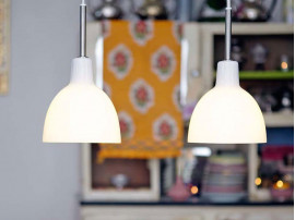 Mid-Century  modern scandinavian pendant lamp Toldbod in glass for Louis Poulsen (2 sizes)