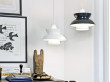 Suspension scandinave  en Doo-Wop ou « Navy Pendant » blanche. Edition neuve