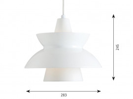 Mid-Century  modern scandinavian pendant lamp Doo-Wop white by Louis Poulsen