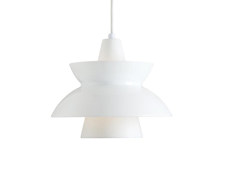 Suspension scandinave  en Doo-Wop ou « Navy Pendant » blanche. Edition neuve