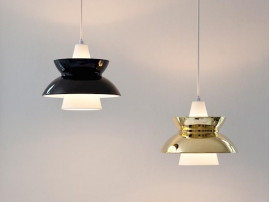 Suspension scandinave  en Doo-Wop ou « Navy Pendant » blanche. Edition neuve