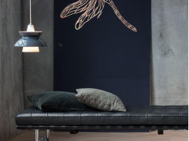 Suspension scandinave  en Doo-Wop ou « Navy Pendant » blanche. Edition neuve