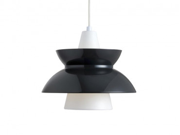 Suspension scandinave  en Doo-Wop ou « Navy Pendant » blanche. Edition neuve