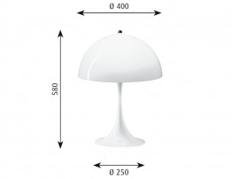 Lampe de table scandinave Panthella. Edition neuve