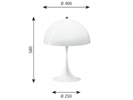 Mid-Century  modern scandinavian table lamp Panthella by Poul Henningsen for Louis Poulsen