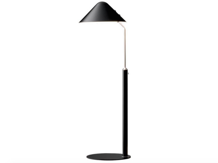 Mid-Century  modern scandinavian floor lamp VIP black by Jørgen Gammelgaard 