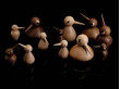 Bird Family in oak or smoked oak by Kristian Vedel for Architectmade. New realese.