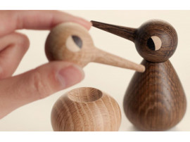 Bird Family in oak or smoked oak by Kristian Vedel for Architectmade. New realese.