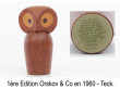 Large Owl in smaked oak by Paul Anker Hansen. New edition